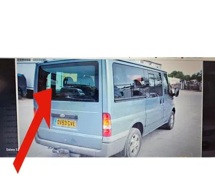 Ford Transit Loading door trunk window/glass 43R007022 DOT36AS2M129