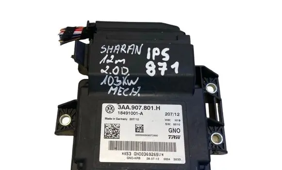 Volkswagen Sharan Hand brake control module 3AA907801H 18491001A 000000006572990