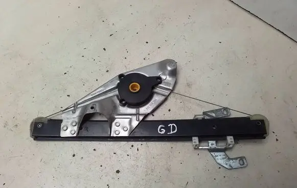 Rear door window regulator with motor