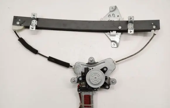 Rear door window regulator with motor