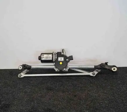 Front wiper linkage and motor