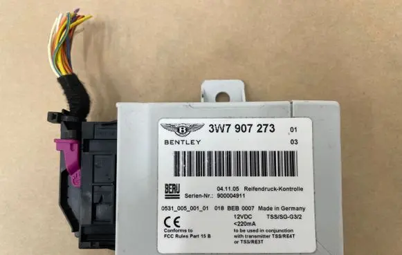 Bentley Continental Tire pressure control unit 3W7907273