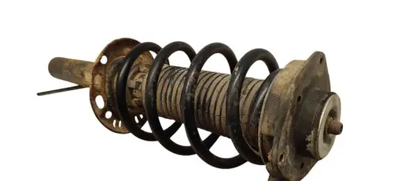 Front shock absorber with coil spring