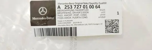 Mercedes-Benz GLC X253 C253 Front door sound insulation A2537270100 006023098687