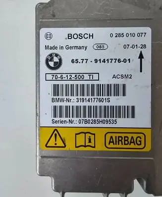 BMW X5 E70 Airbag control unit/module 9141776 31914177601S 0285010077