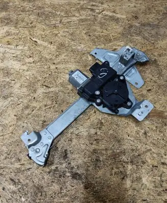 Rear door window regulator with motor