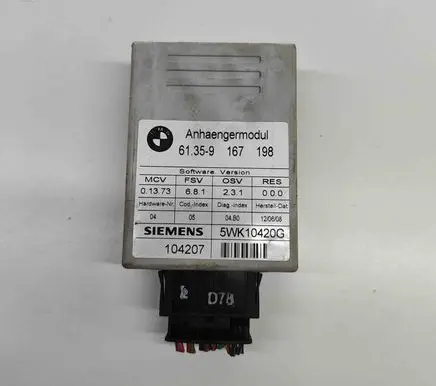 BMW X6 E71 Tow bar trailer control unit/module 5WK10420G 9167198