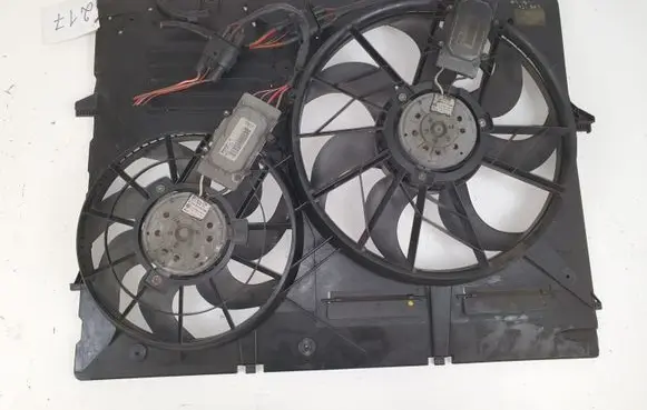 Volkswagen Touareg I Electric radiator cooling fan 7L0959455D 7L0121203F 7L0959455C