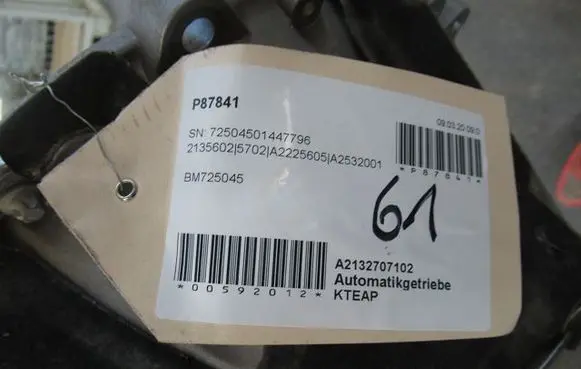 Mercedes-Benz X-class W470 Automatic gearbox 72504501447796-KG