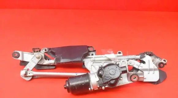 Front wiper linkage and motor