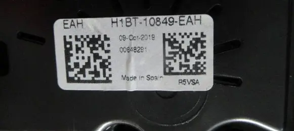 Ford Fiesta Speedometer (instrument cluster) H1BT10849EAH 00648291 090812019