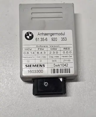 BMW 7 E65 E66 Tow bar trailer control unit/module 6920353 1603300 5WK1042