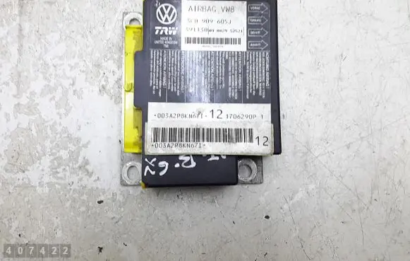 Volkswagen PASSAT B6 Airbag control unit/module 3c0909605j