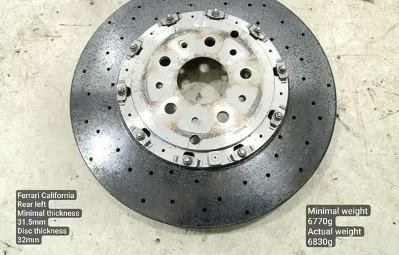 Ferrari California F149 Rear brake disc 257102