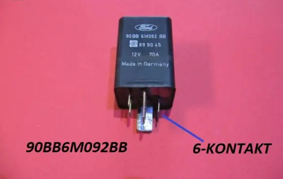 Ford Escort Glow plug pre-heat relay 90BB6M092BB