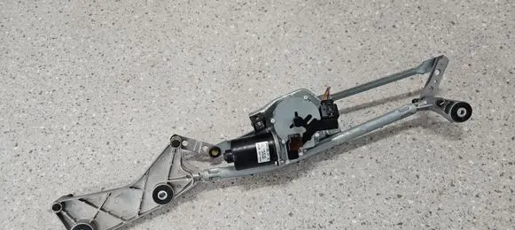 Front wiper linkage and motor