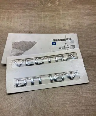 Opel Vectra B Rear door emblem/model letters 9119943 09135062