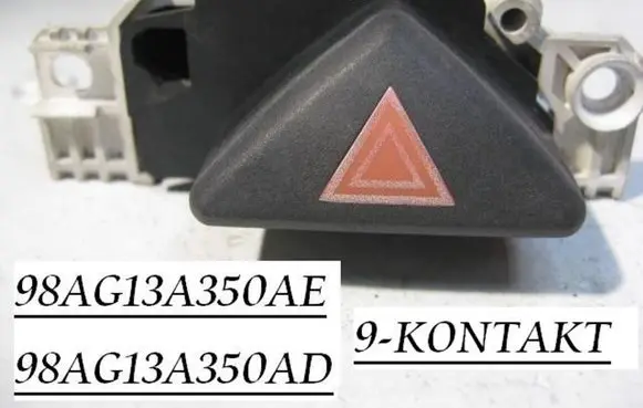 Ford Focus Hazard light switch 98AG13A350AE