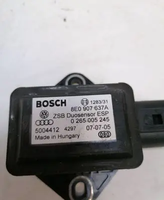 Audi A8 S8 D3 4E ESP acceleration yaw rate sensor 8E0907637A 5004412 0265005245