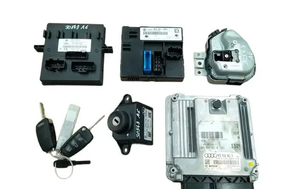 Audi A6 S6 C6 4F Engine ECU kit and lock set 4F5910401M