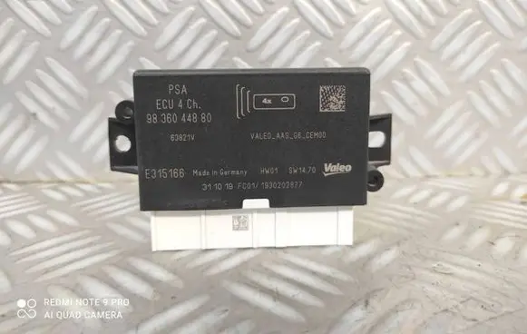 Peugeot Partner III Parking PDC control unit/module 9836044880 E315166 63821V