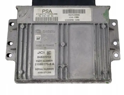 Citroen Berlingo Engine control unit/module 9649433980
