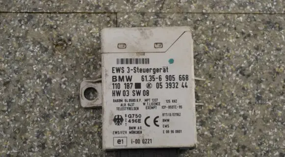BMW 5 E39 Immobilizer control unit/module 61356905668 05393244 110187
