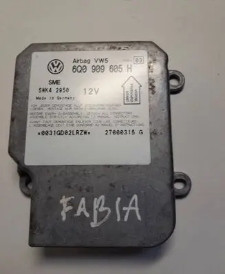 Skoda Fabia Mk1 (6Y) Airbag control unit/module 6Q0909605H 27000315 K42956
