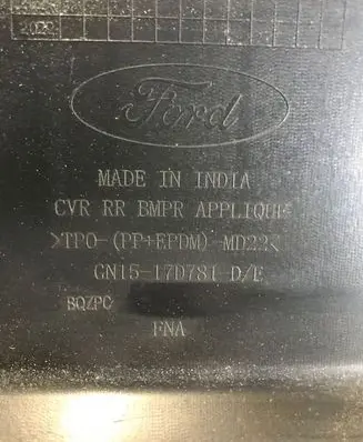 Ford Ecosport Rear bumper lower part trim GN1517D781D