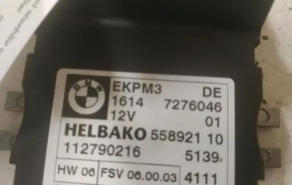 BMW 3 E90 E91 Fuel injection pump control unit/module 7276046 55892110112790216
