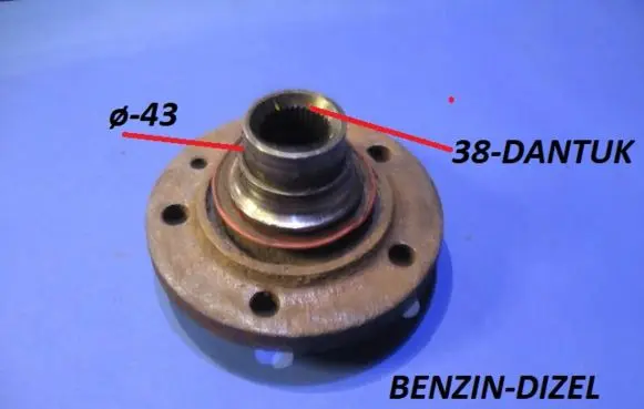Volkswagen Sharan Front wheel bearing hub 7M0972935 95VW2C323AA