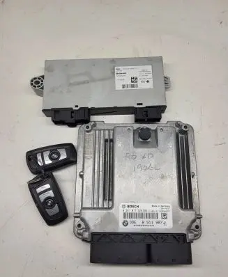 BMW 5 F10 F11 Engine ECU kit and lock set 8511907 030005593 0281017325