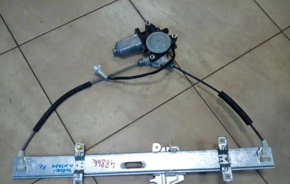 Front door window regulator with motor