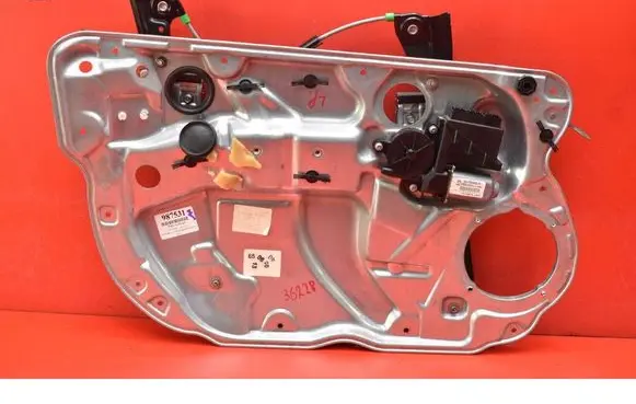 Volkswagen Polo Front door window regulator with motor 6Q0837751