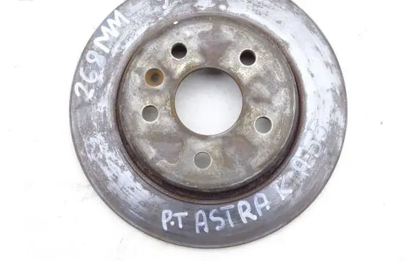 Opel Astra K Rear brake disc 13581928