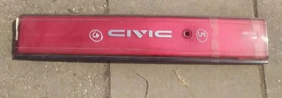 Honda Civic Trunk door license plate light bar 