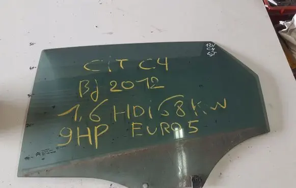 Citroen C4 II Sliding door window/glass C4IIB7SZYBALEWATY