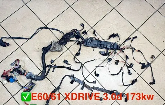 BMW 5 E60 E61 Engine installation wiring loom 7801725 7803359 70070212B