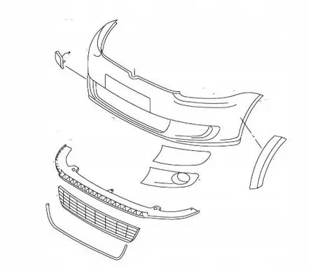 Volkswagen Touran I Front bumper GV1TEILE