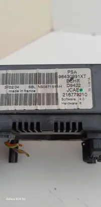 Peugeot 307 Climate control unit 96430991XT 216779419 NS0371518H