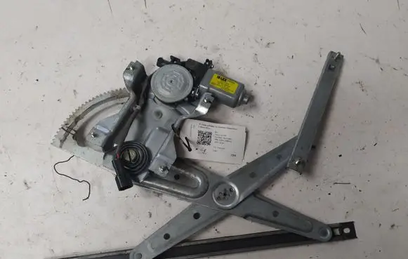 Rear door window regulator with motor