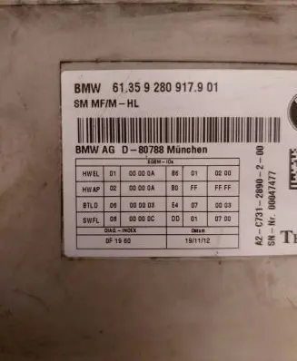 BMW 5 F10 F11 Comfort/convenience module 9280917