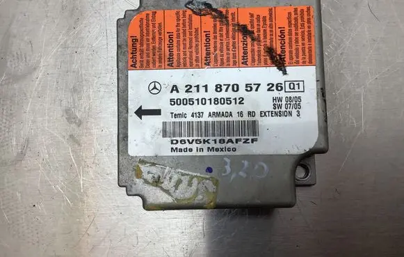 Mercedes-Benz E W211 Airbag control unit/module A2118705726 D6V5K18AFZF 500510180512