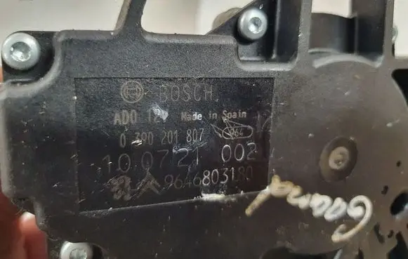 Citroen C4 Grand Picasso Rear window wiper motor 0390201807 9646803180