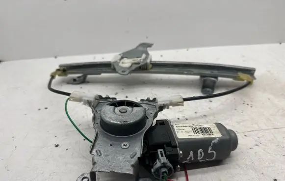 Rear door window regulator with motor