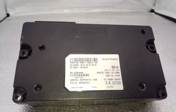Ford Focus Bluetooth control unit module EB5T14D212AA 2263126384 NOM121SCT12009