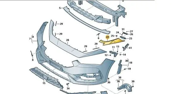 Cupra Leon Front bumper mounting bracket 5FA807056