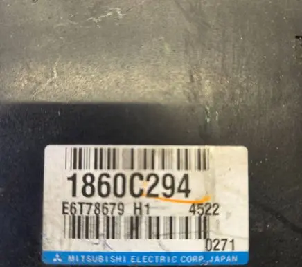 Mitsubishi ASX Engine control unit/module 1860C294 4522 E6T78679