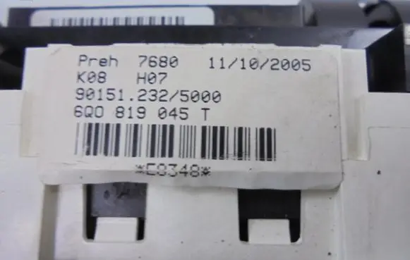 Volkswagen Fox Air conditioning/heating control unit 6Q0819045T