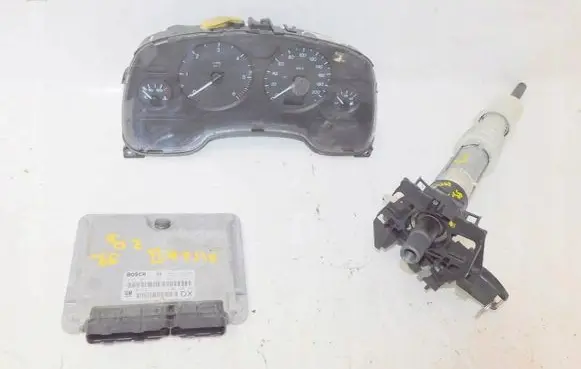 Opel Astra G Engine ECU kit and lock set 0124225004